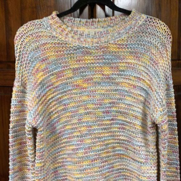 NWT Rag Poets confetti cream crewneck sweater XS - Picture 2 of 15